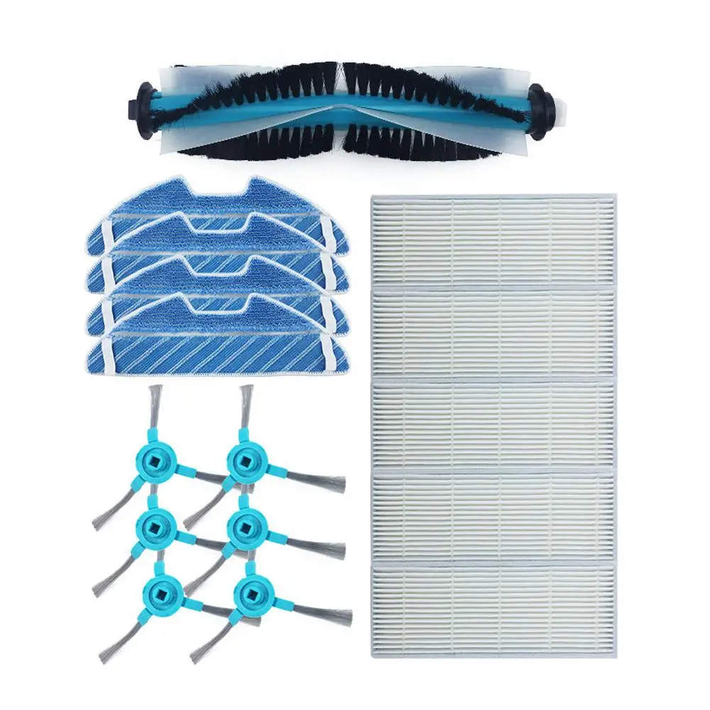 

Adoolla Main Brush+ Side Brush (pair)+Filter Screen+ Dishcloth Replacement for Conga 1290/1390