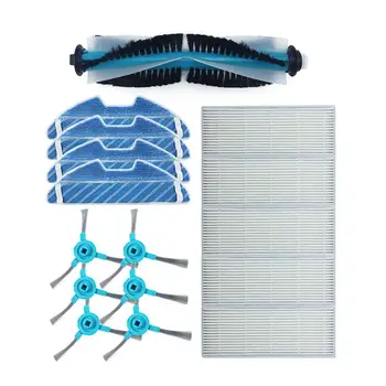 

Adoolla Main Brush+ Side Brush (pair)+Filter Screen+ Dishcloth Replacement for Conga 1290/1390