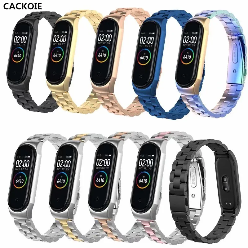 

For Millet Mi Band 4 Watch Belt MI Band 4 Colors Adjustable Belt Accessories Metal Bracelet