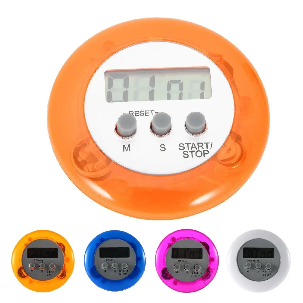 Kitchen Countdown Mini Round LCD Digital Clock Alarm Kitchen Cooking Countdown Clock Alarm Enactment Cooking Time Accessories