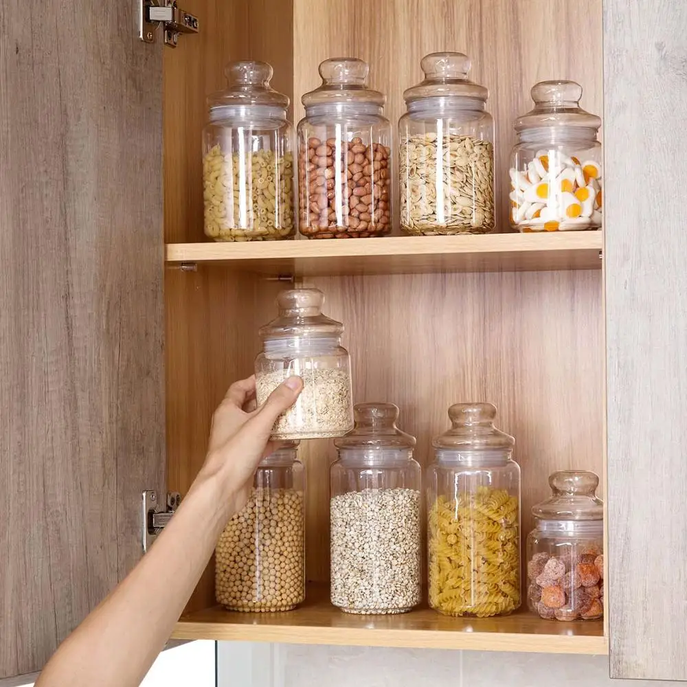 

Pagoda Shape Plastic Kitchen Food Sealed Grain Cereal Jar Can Bottle Storage Tank Food Container Storage S/M/L