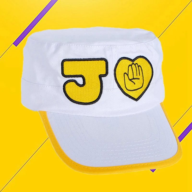 Аниме Необычные приключения Джоджо Kujo Jotaro JoJo холст белая шляпа Кепка косплей реквизит