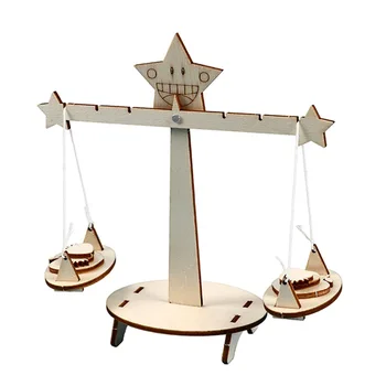

1Pcs Creative Child Technology Gizmo Wooden Blocks Balance Scales Toys Popular Science Model Student Laboratory Supplies Toy