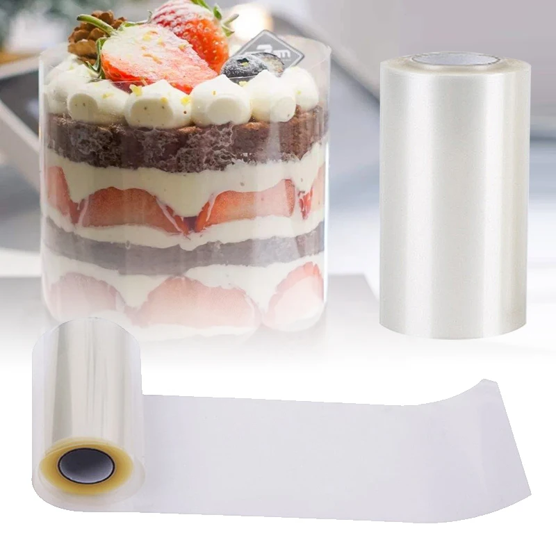 1 roll Cake surround película transparente pastel cuello cocina acetato pastel schwp 4