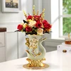 Modern Minimalist Home Living Room Entrance Gold Glass Vase Light Luxury Wind Desktop Flower Container Decorations Ornaments 3