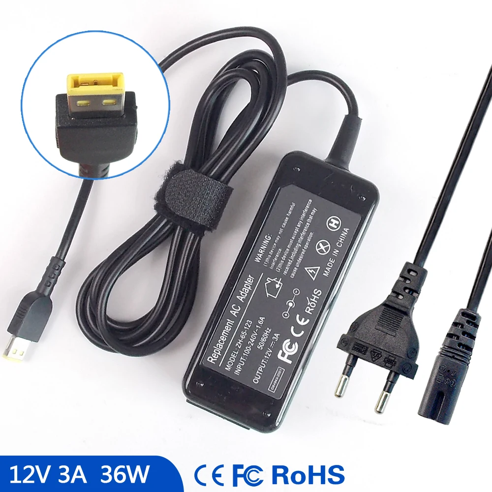 Chargeur pour ordinateur portable 36W 12V 3A, adaptateur secteur pour tablette  Lenovo ThinkPad 10 Gen 1 20C1/20C3 20E3/20E4 Helix 2nd power supply -  AliExpress