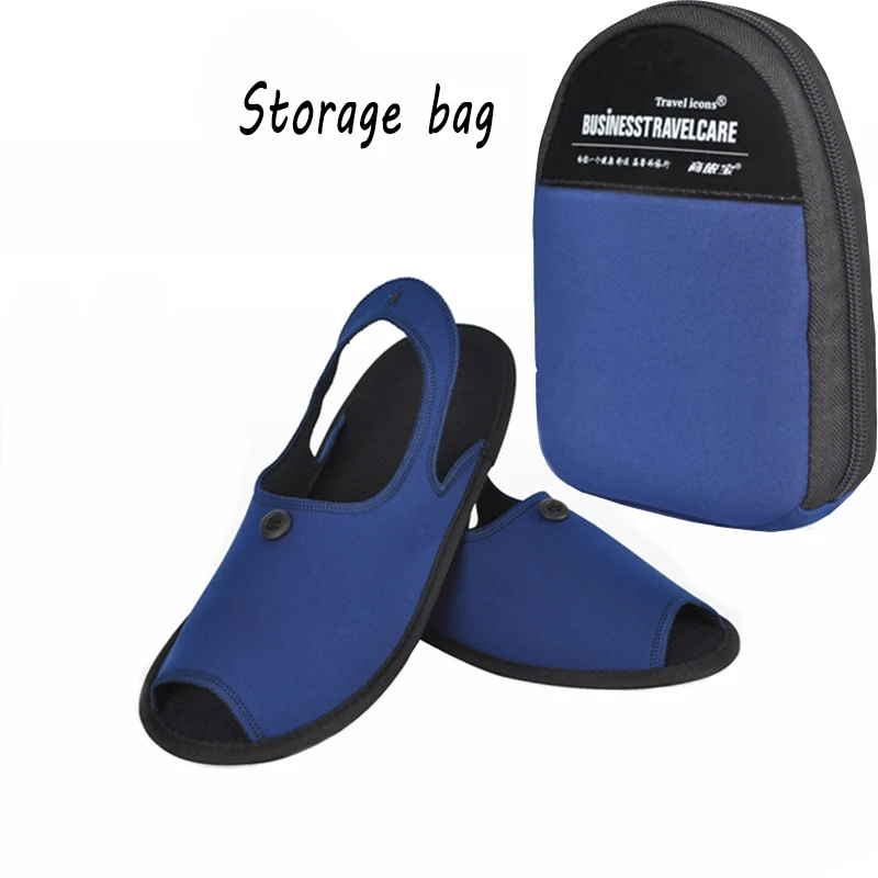 2020 Portable Folding Hotel Slippers Women Travel Goods Non-disposable Sweat-absorbent Breathable Lightweight Hotel Shoes Men