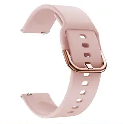 Silicone Sport Smartwatch Wristband Strap - Durable and Stylish Bracelet for 22mm width strap (Soft pink)