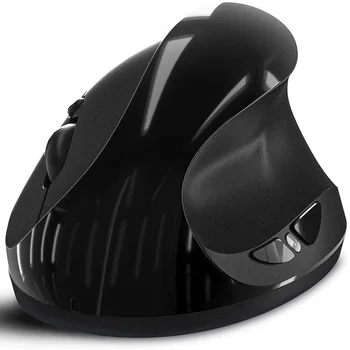 

HOT-Wireless Mouse,2.4G USB Vertical Ergonomic Mouse with 6 Buttons 3 Adjustable DPI 800/1200/1600 Levels for Computer,PC