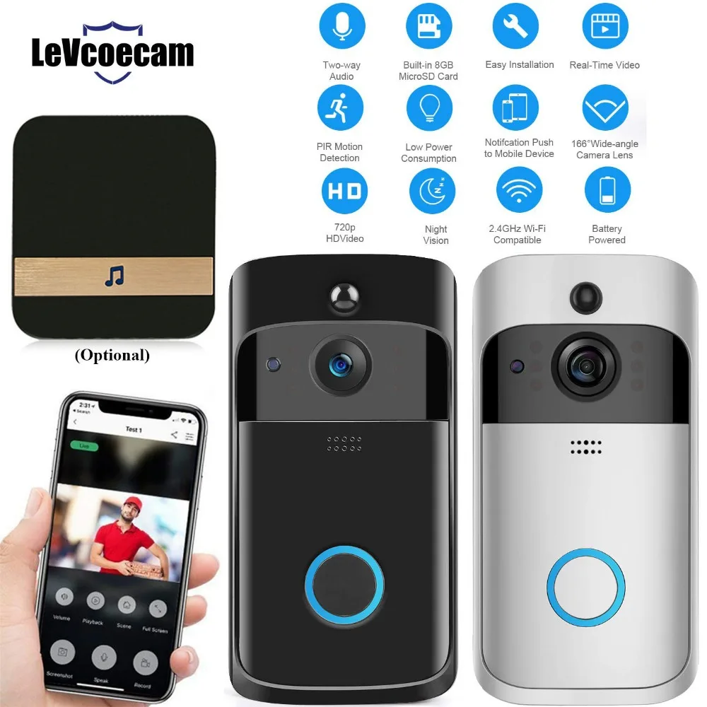 

WIFI Doorbell Smart IP Video Intercom Video Door Phone Door Bell Camera For Apartments IR Alarm Wireless Security Camera
