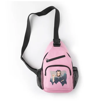 

Frdun new billie Cool Singer Kpop Hip Hop Bags with 2019 New zipper Cross-shoulder pocket Travel small items mobile phone bag