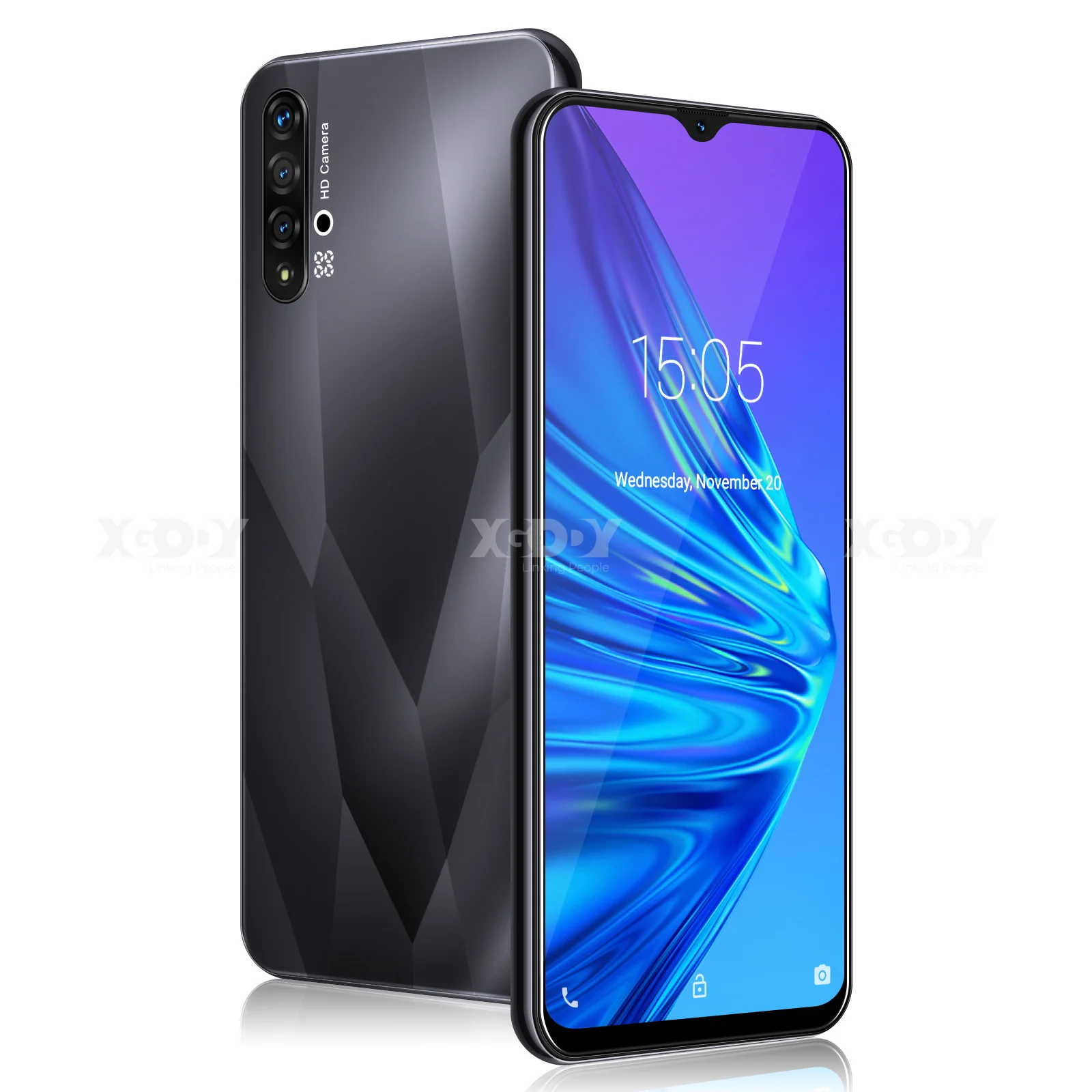 XGODY A50 3g Смартфон Android 9,0 6,5 дюймов 19:9 полный экран 1 ГБ 4 ГБ MTK6580 четырехъядерный 5 Мп камера 3000 мАч мобильный телефон