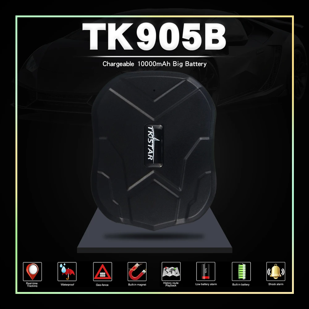 Автомобильный GPS трекер TK905B Сильный магнитный водонепроницаемый GSM GPRS система