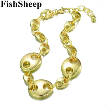 

FishSheep Rock Punk New Geometric Round Long Chain Necklace Statement Acrylic Resin Collar Choker Necklaces Women Party Jewelry