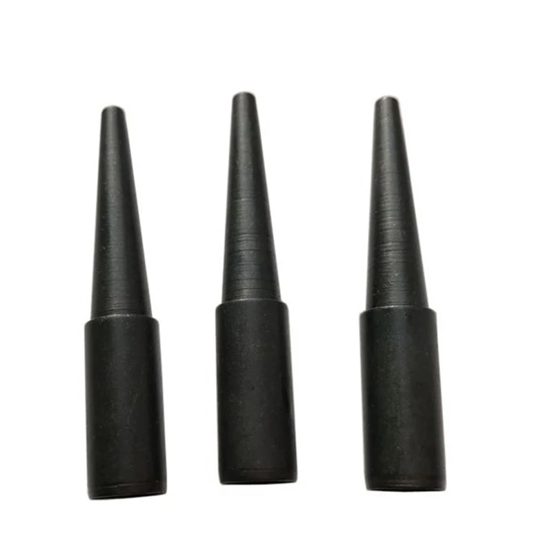 25Pcslot Practice archery arrowhead 7  7.5  8mm pointed head solid bow arrow field points sharp iron tips for hootatthetarget (3)