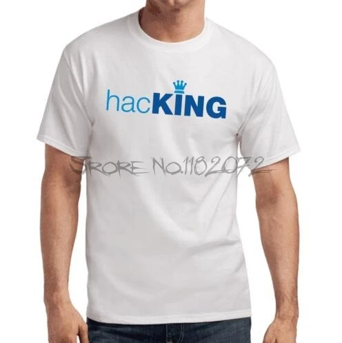 hacKING | PC Hacker Gamer Geek |men shubuzhi brand T-Shirt summer white teeshirt male tops Мужская одежда