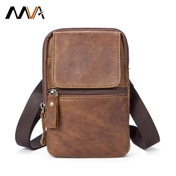 

New Arrival Waist Bag Men Genuine Leather Crossbody Messenger Shoulder Bag Retro Cowhide Leather Belt Bag Fanny Pack Waist Pouch