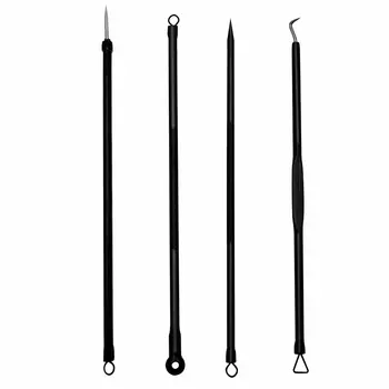 

4 Pcs Stainless Steel Needles Blackhead Needle Acne Pin Pore Cleansing Skin Care for Face DIY Home Extractor Beauty Set