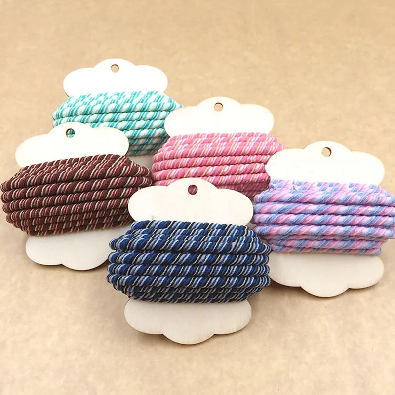 Meetee 5/10/20M 4mm Vintage Color Round Rubber Band Head Rope Strap Elastic Band DIY Headwear Elastic Cord Sewing Accessories