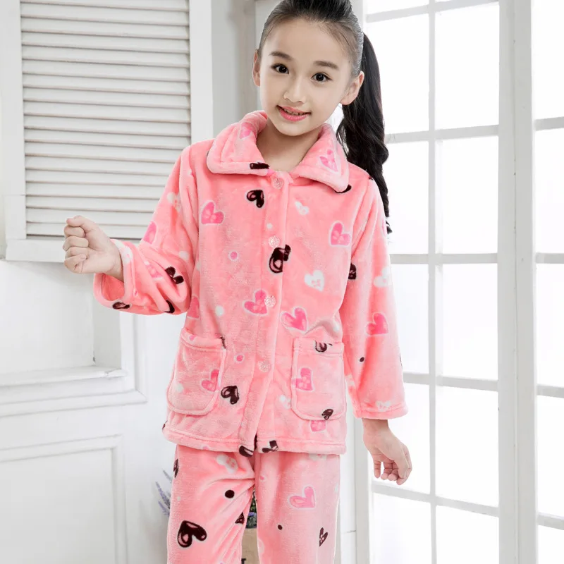Pijama Infantil Inverno Kids Pijama Set Coral Fleece Baby Boy Girl Printing  Pajamas Children Flannel Sleepwear Infant Pajamas - Pajama Sets - AliExpress