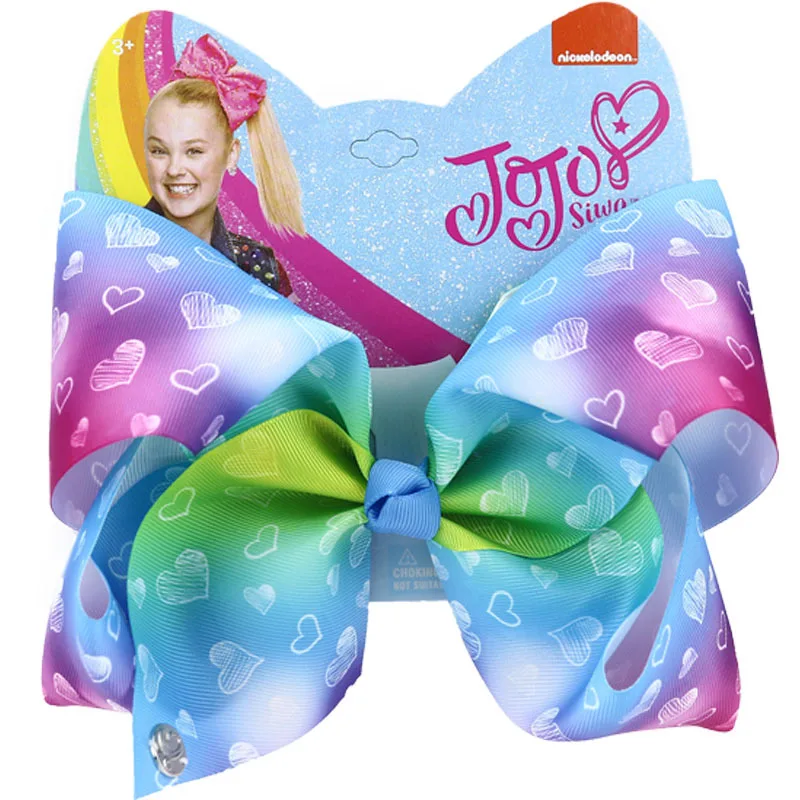 Аксессуары для волос девочек банты Jojo Siwa с большими фруктами 8 дюймов зажимами и