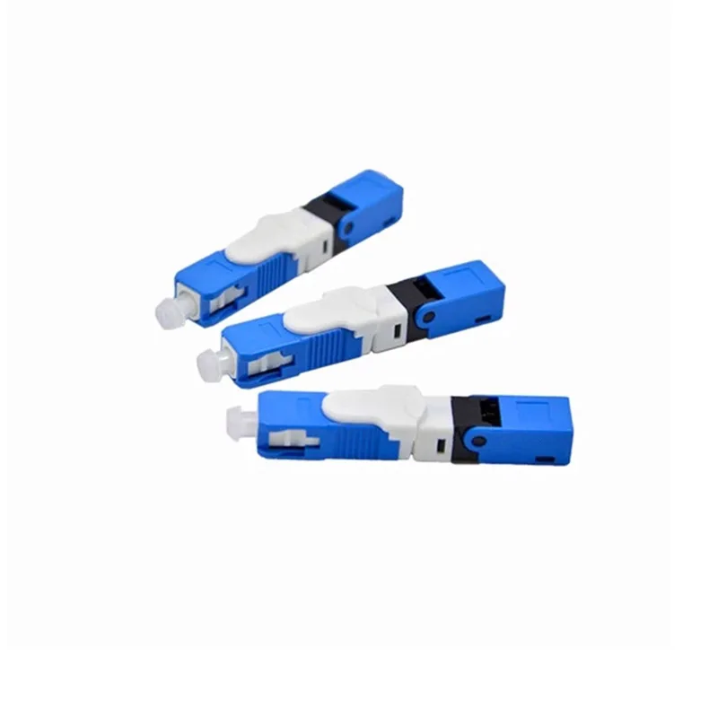Free Shipping 50,100,200PCS/LOT FTTH ESC250D SC/UPC Single-Mode Fiber Optic Quick-Connector SM Fast Connector