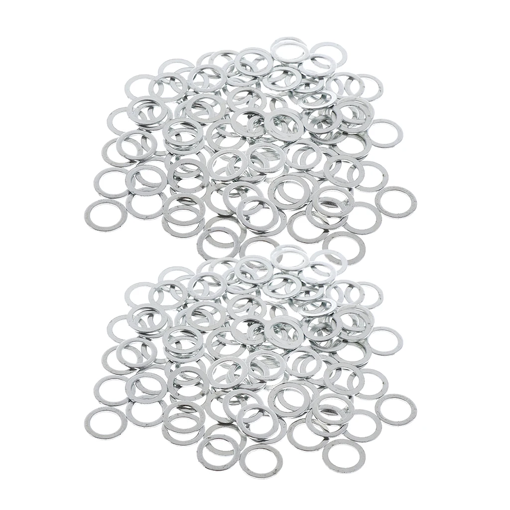 200pcs Longboard Truck Axle Speed Washers Wear-Resistant Speed Ring Skateboard Parts Silver