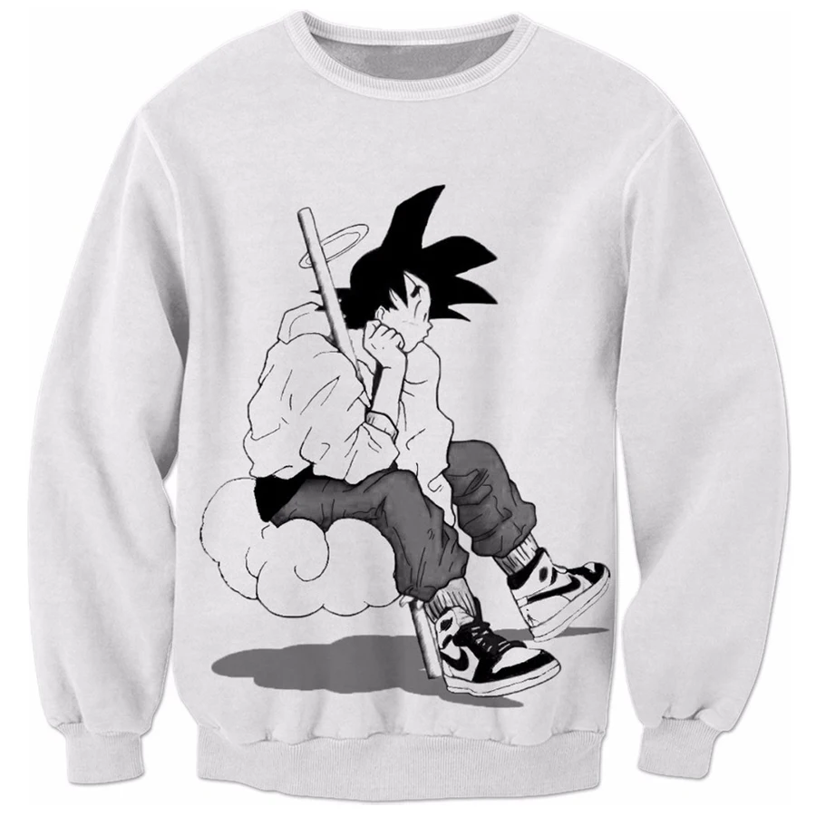 color as the picture PLstar Cosmos Новая модная Толстовка аниме Dragon Ball Z Kid Goku and Master Roshi 3d принт для мужчин и женщин пуловер с круглым вырезом - Цвет: color as the picture