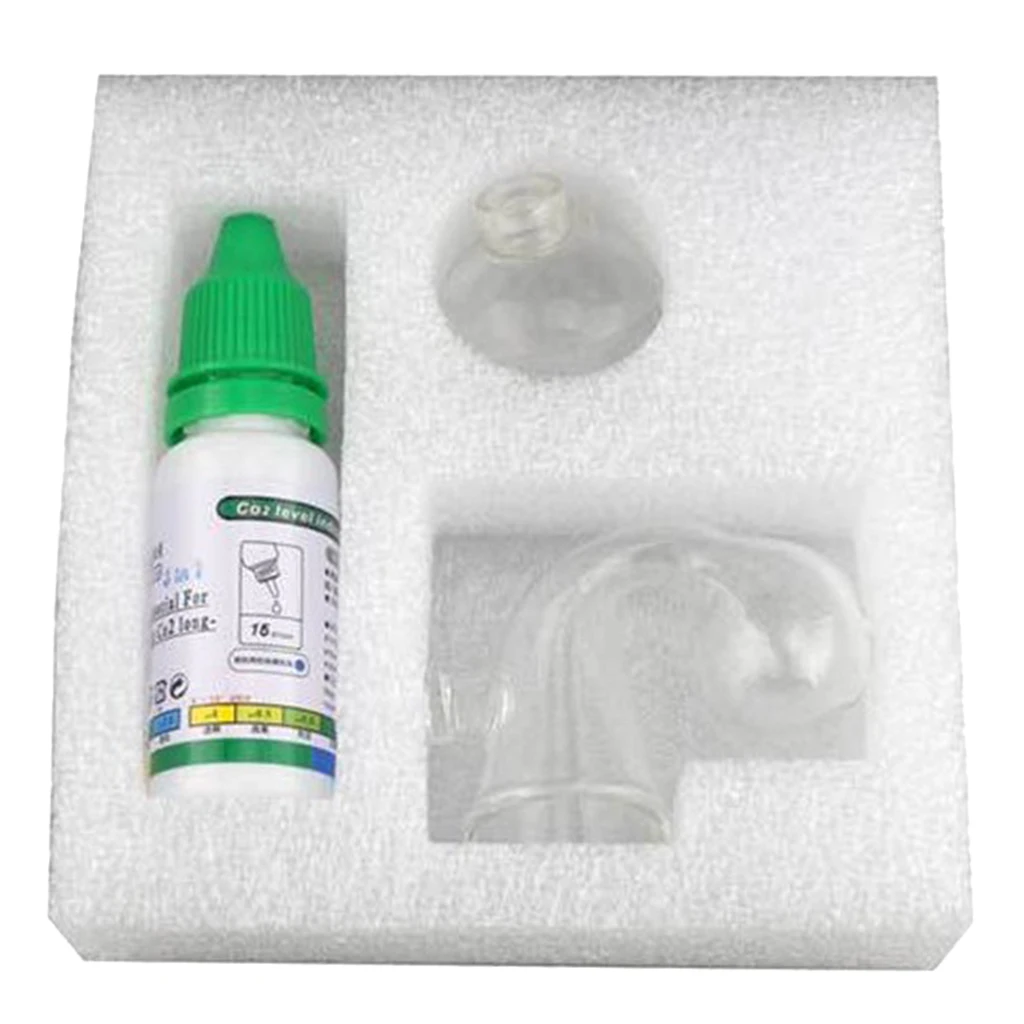 Aquarium CO2 Indicator Solution Fish Tank Liquid Test Plants Supplies Long Term CO2 Glass Drop Checker fish tank plastic aquarium co2 diffuser tessellator atomizer dual suction cup