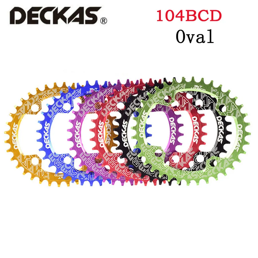 Овальная узкая широкая цепь Deckas 104BCD MTB горный велосипед 32T 34T 36T 38T Коронка шатун