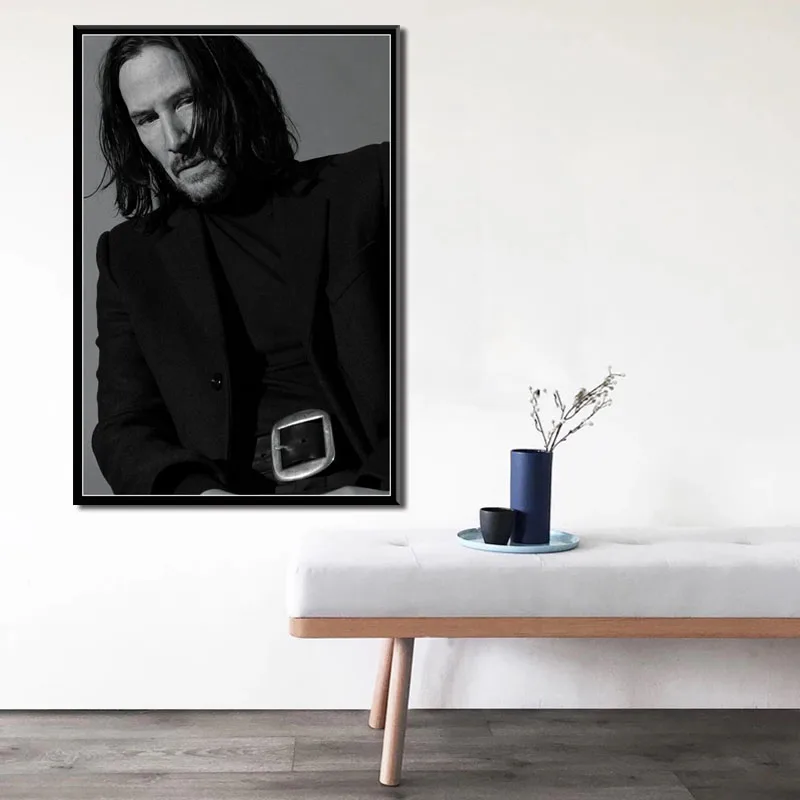 Keanu Ривз Горячая звезда фильма актер Джон уик матрица искусство холст живопись плакат настенный Декор для дома
