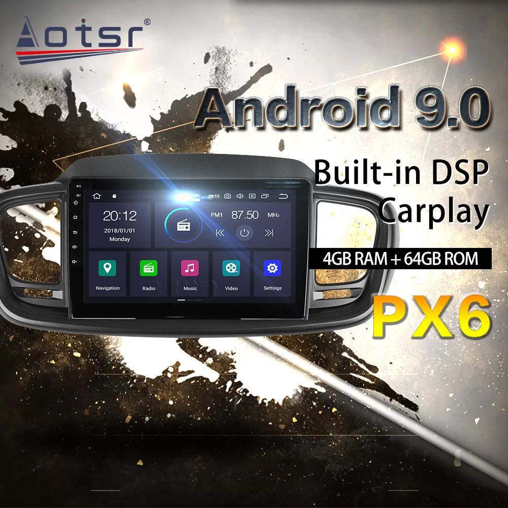 Мультимедийный проигрыватель для Kia Sorento 2015 + Android 9 DSP 10-дюймовый IPS-экран аудио