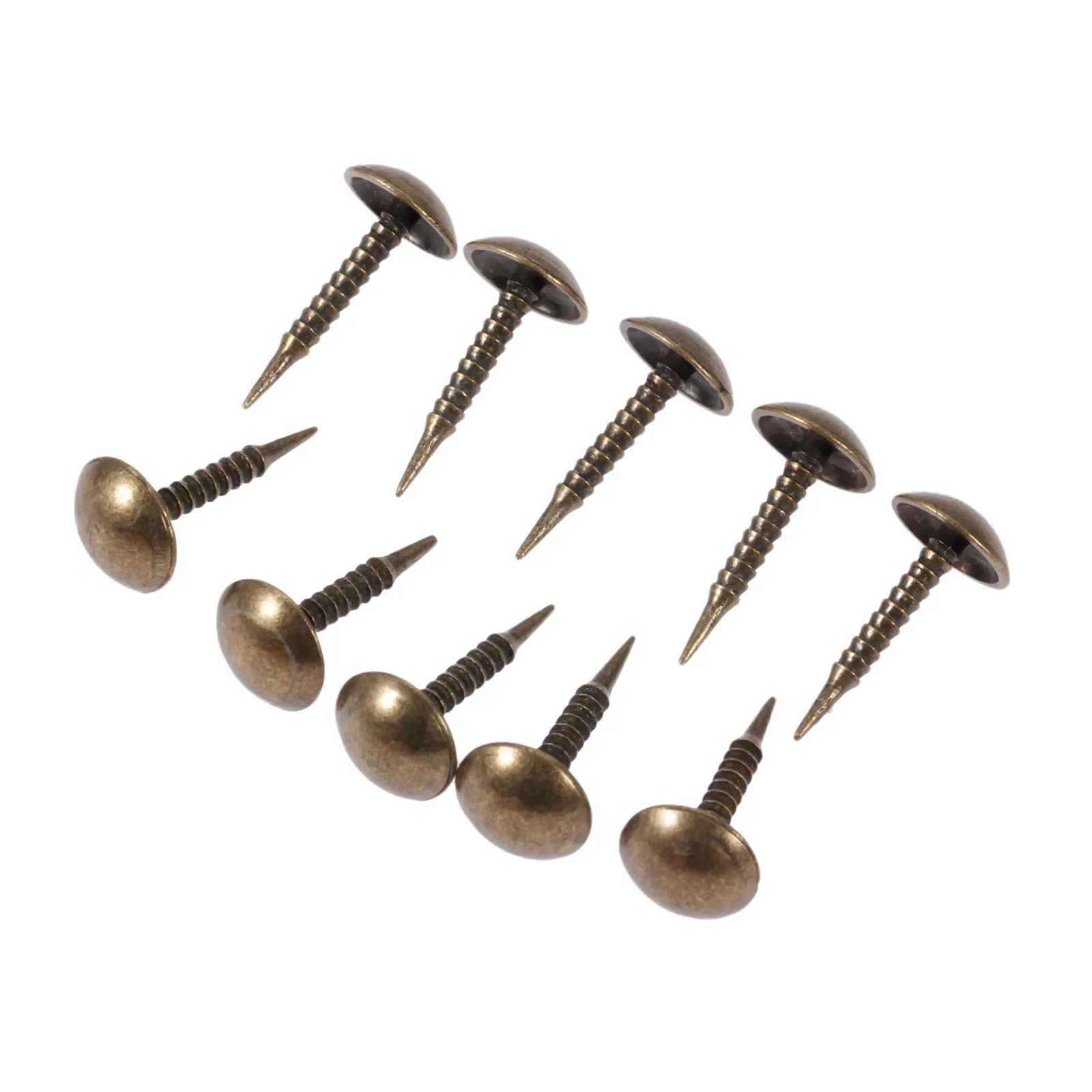 Upholstery Nails Iron screw Studs Vintage Pins Thread Tacks Antique Bronze 8mm*15mm 100pcs Sofa Jewelry Box Doornail hardware upholstery nail