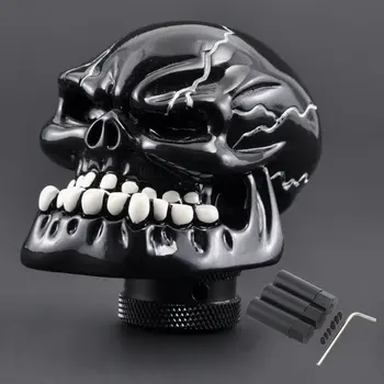 

Skull Head Style Car Universal Manual Shift Knob Shifter Gear Shifter Lever Knob Black Red Car Styling Transmission Handle Gear