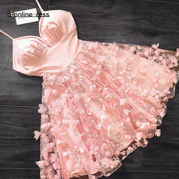 

Bbonlinedress Pink Homecoming Dress Spaghetti Strap V Neck Above Knee Mini Short Party Dresses sukienki koktajlowe Plus Size