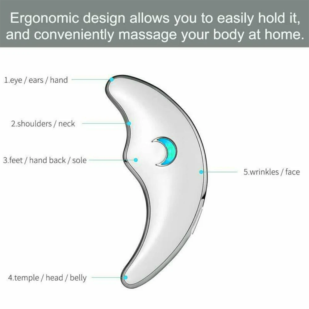 Массажер для ног и глаз, массажер для лица, против морщин, против старения, для подтягивания тепла, вибрация, выскабливание, мини, для подтяжки спины, шеи Gua Sha