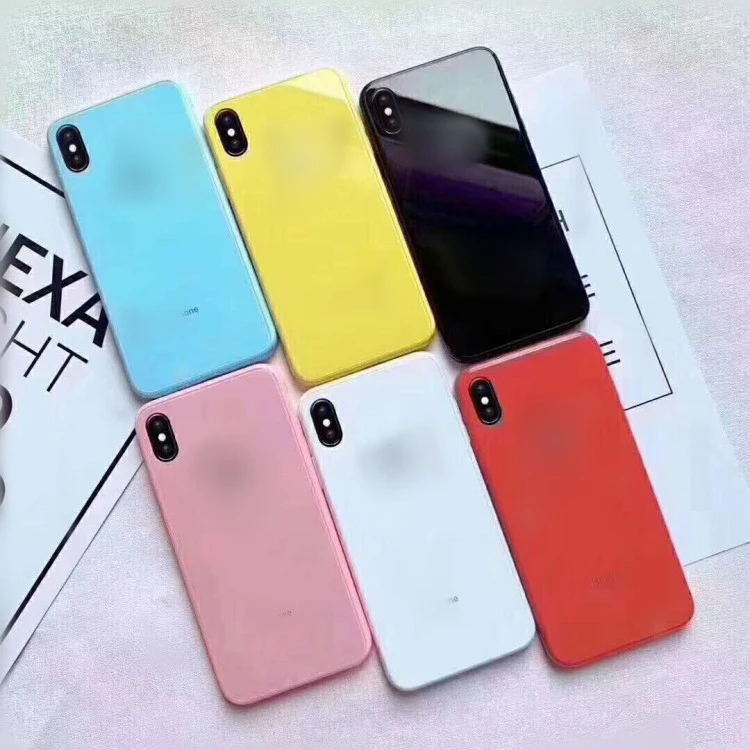 Зеркальный стеклянный чехол сливочного зеленого цвета для Iphone XR XS Max 6 6s Plus 7 8