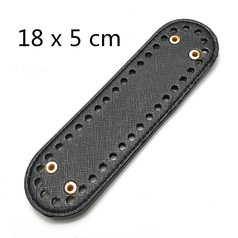 Ярко-розовый Высокое качество овальные длинные нижние для сплетенные Сумки из искусственной кожи 52 отверстия женские сумки ручной работы DIY сумка Аксессуары - Цвет: Ярко-розовый
