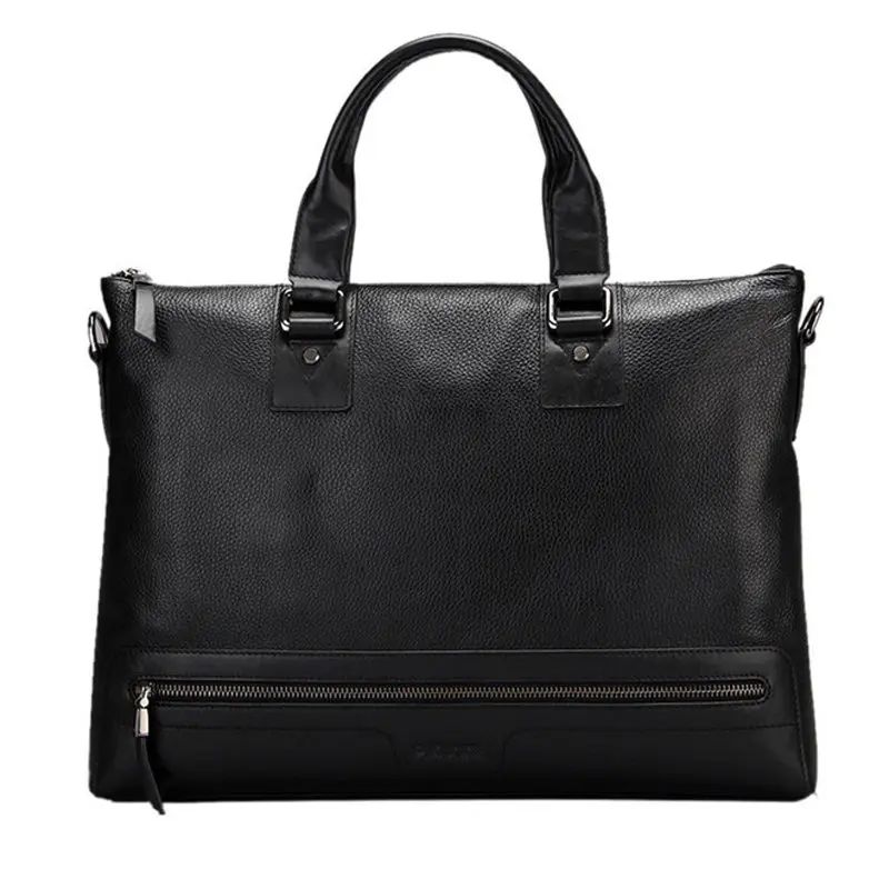 Buy  Fashion genuine leather bag business bolsos brand handbags shoulder bags men leather briefcase lapt