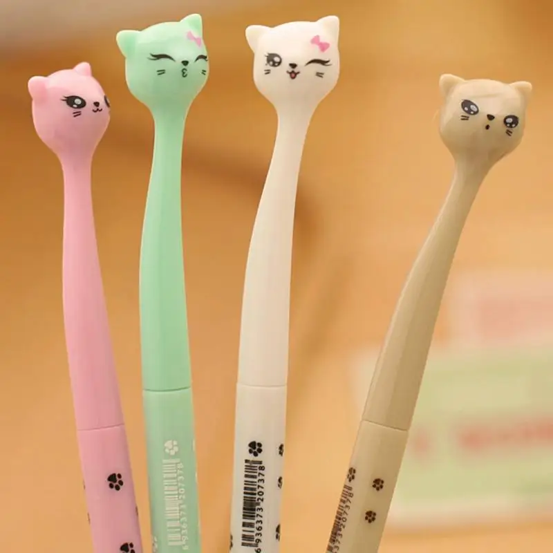 

Cartoon Animals Pen 0.5mm Erasable Washable Handle Erasable Pen Black Ink Refill Rod Blue School Stationery Office Writing T ool