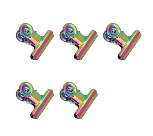 5 шт. русский C кривой зажим для ногтей ариловый фиксатор для ногтей для строительного геля накладные ногти инструменты для дизайна Пинчер маникюрные инструменты - Цвет: Rainbow Color