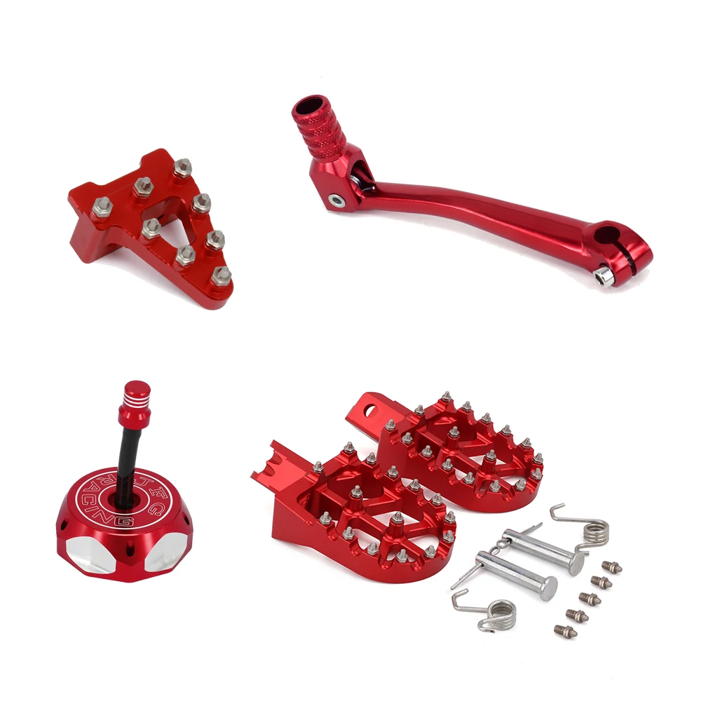 Motorcycle Foot Peg Footpeg Brake Pedal Tip Shifter Lever 48.5MM Gas Fuel Tank Cap Cover Guard For HONDA CRF50 XR50 KAYO SDG SSR