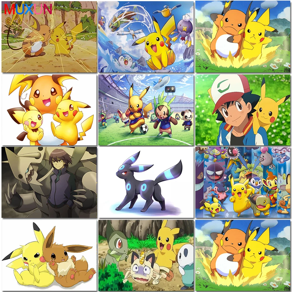 Diamond Painting New Arrival Embroidery Cartoon Baby Kawaii Harajuku Anime Pikachu Pokemon Diamond Mosaic Gift Handmade Rp621 Diamond Painting Cross Stitch Aliexpress