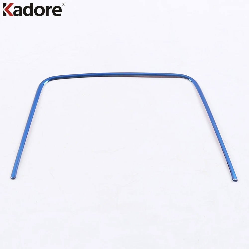 For Kia Rio 4 X-line 2018-2019 Stainless Steel Internal Garnish Storage Box Trim Cover Frame Sticker Strips Decoration Styling