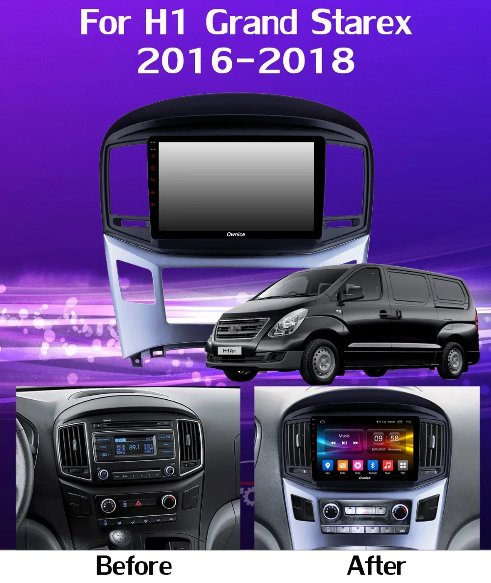 Top 360° Panoramic Android 9.0 4G+64G GPS Radio CarPlay SPDIF DSP Car Multimedia Player for Hyundai H1 Grand Starex 2016 2017 2018 7