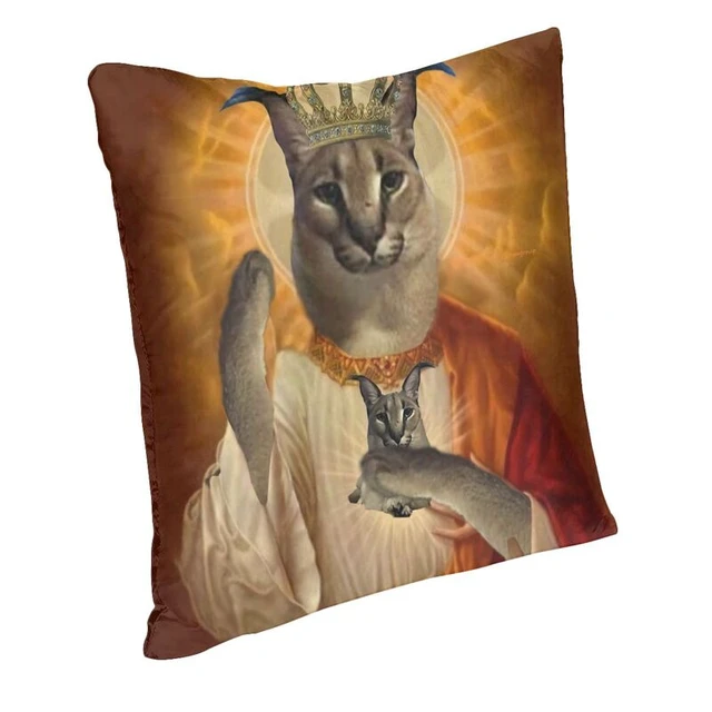 Big Floppa Meme Cute Caracal Cat Fleece Blanket