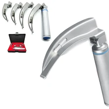 СВЕТОДИОДНЫЕ Обычные ларингоскопы с 4 лезвиями и 2 дополнительными лампочками 1 ручка 4 лезвия для проверки горла