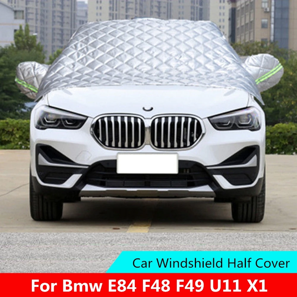 

Чехол для автомобильного зеркала на лобовое стекло для Bmw E84 F48 F49 U11 F39 X1 X2, хлопковый шерстяной солнцезащитный козырек, зимняя защита от снега, льда, дождя, пыли, мороза