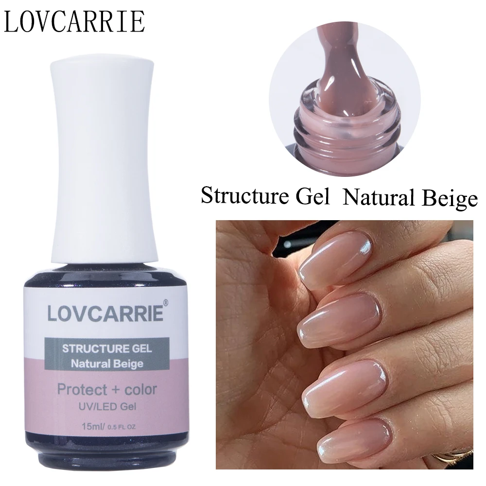Lovcarrie Structure Gel Nail Polish Natural Beige Primer For Nails Uv