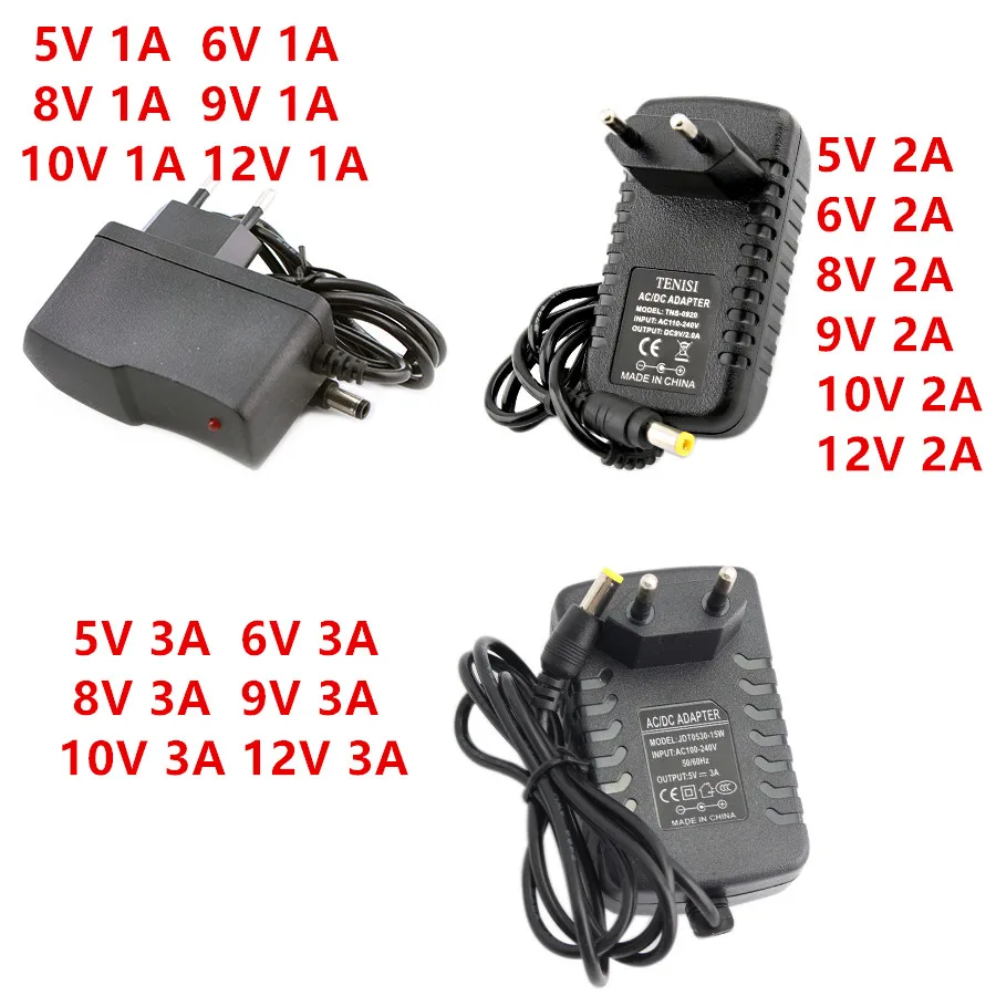 

Power Supplu Adapter DC 5V 6V 8V 9V 10V 12V 1A 2A 3A Switching Power Adapter 220V To 12V 5 6 8 9 10 12 V Lighting Transformers